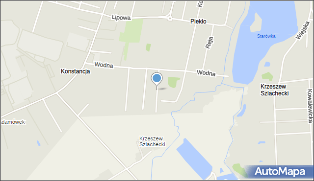 Ozorków, Źródlana, mapa Ozorków