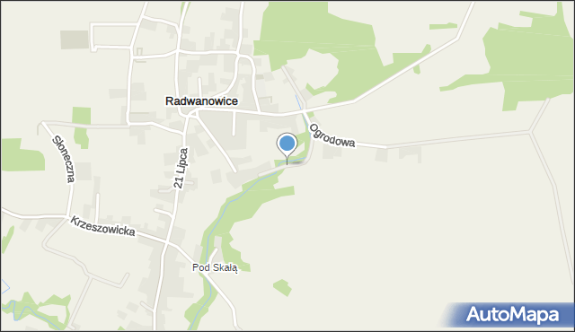 Radwanowice, Źródlana, mapa Radwanowice