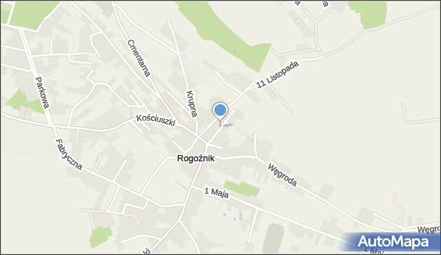 Rogoźnik gmina Bobrowniki, Źródlana, mapa Rogoźnik gmina Bobrowniki