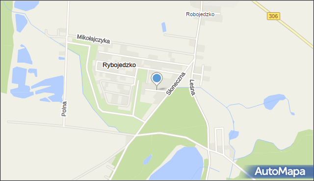 Rybojedzko gmina Stęszew, Źródlana, mapa Rybojedzko gmina Stęszew