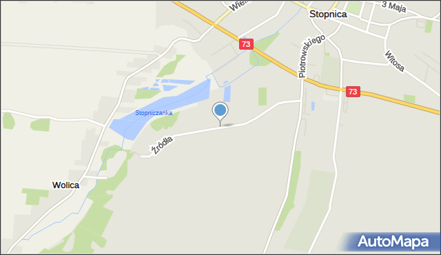 Stopnica, Źródła, mapa Stopnica