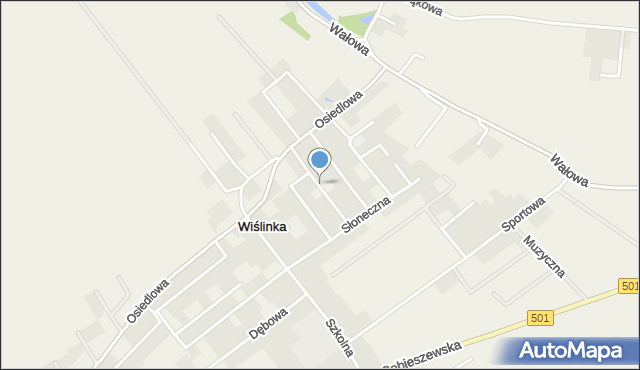 Wiślinka, Źródlana, mapa Wiślinka