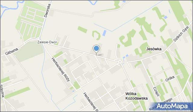 Wólka Kozodawska, Źródlana, mapa Wólka Kozodawska