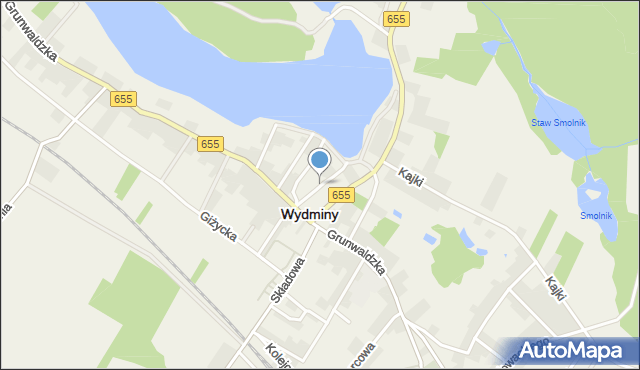 Wydminy, Źródlana, mapa Wydminy