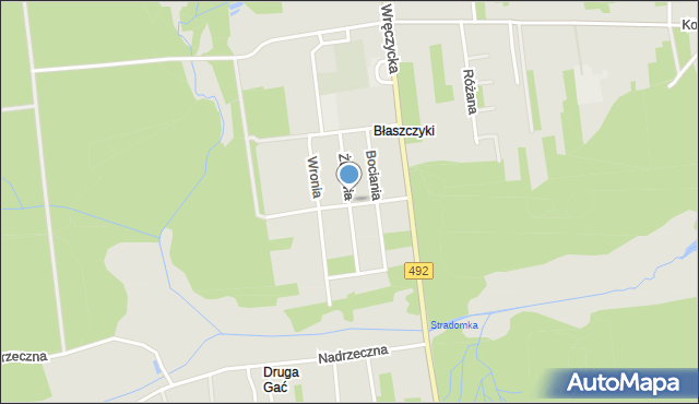 Blachownia, Żurawia, mapa Blachownia