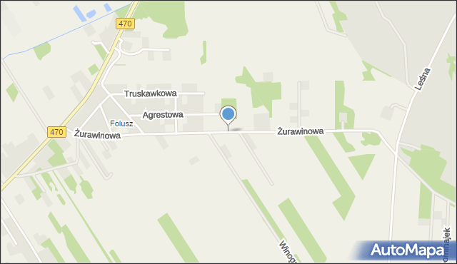 Cisew, Żurawinowa, mapa Cisew