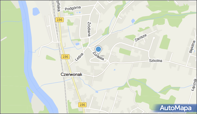 Czerwonak, Żurawia, mapa Czerwonak