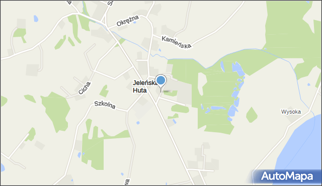 Jeleńska Huta, Żurawia, mapa Jeleńska Huta