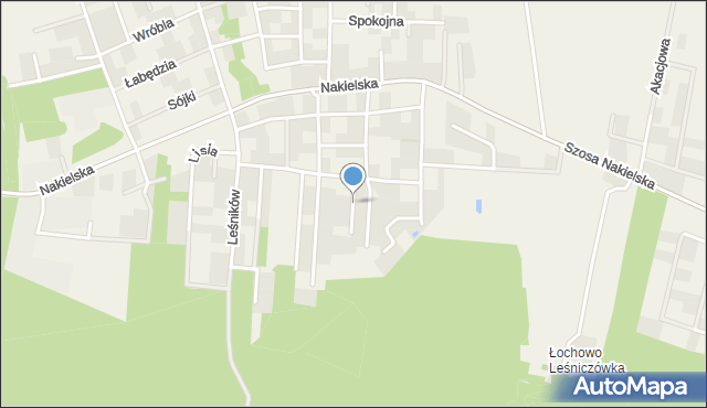 Łochowice gmina Białe Błota, Żubrza, mapa Łochowice gmina Białe Błota