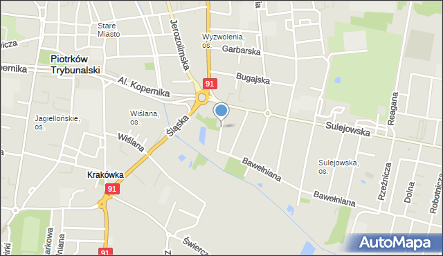 Piotrków Trybunalski, Żurawia, mapa Piotrków Trybunalski