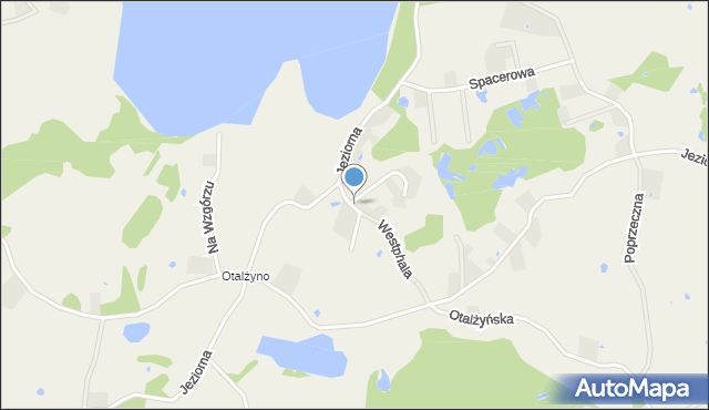 Pomieczyno, Żurawia, mapa Pomieczyno