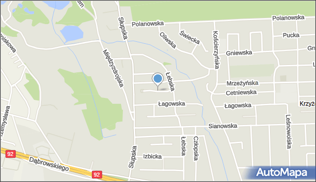 Poznań, Żukowska, mapa Poznania