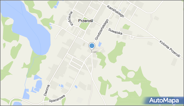 Przerośl, Zusenkowska, mapa Przerośl