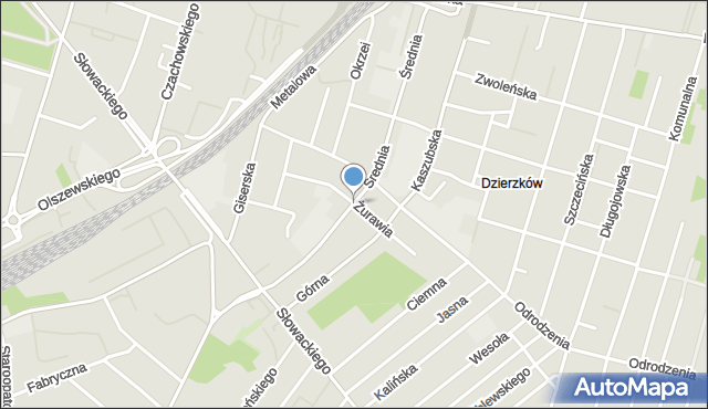 Radom, Żurawia, mapa Radomia