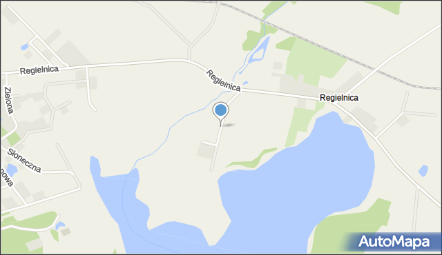 Regielnica, Żurawia, mapa Regielnica