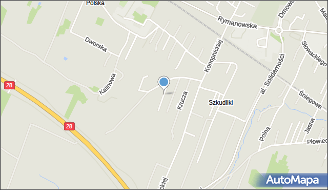 Sanok, Żurawia, mapa Sanok