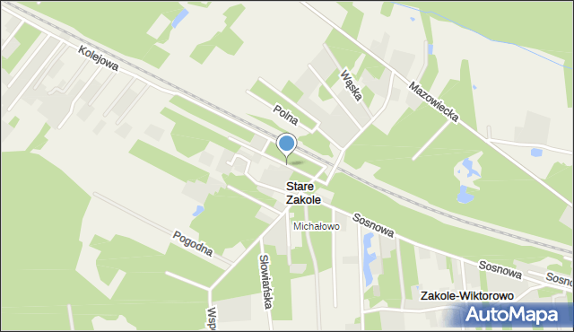 Stare Zakole, Żurawia, mapa Stare Zakole