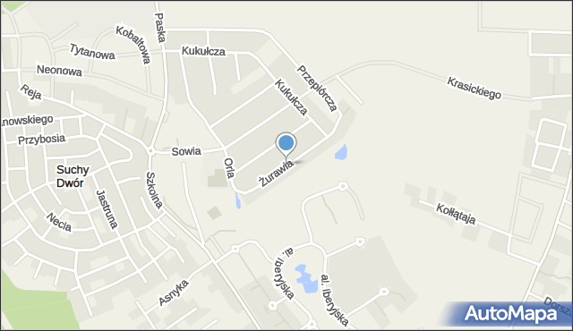 Suchy Dwór gmina Kosakowo, Żurawia, mapa Suchy Dwór gmina Kosakowo