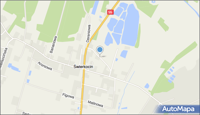 Świerkocin gmina Grudziądz, Żurawinowa, mapa Świerkocin gmina Grudziądz