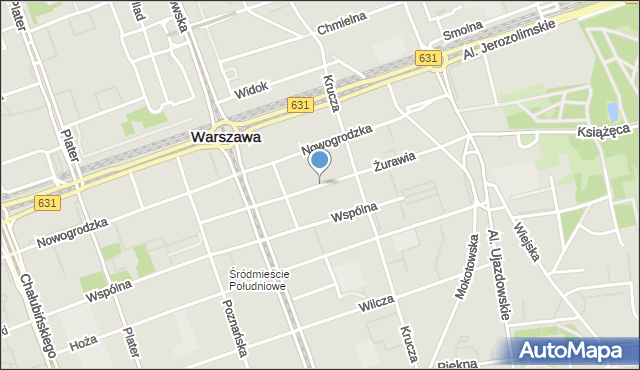 Warszawa, Żurawia, mapa Warszawy