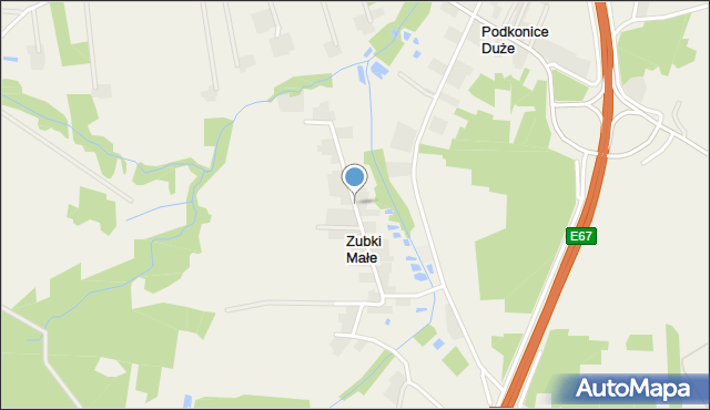 Zubki Małe, Zubki Małe, mapa Zubki Małe