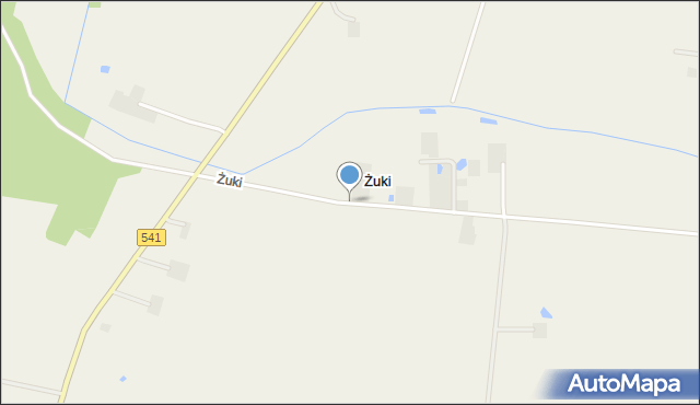Żuki gmina Mochowo, Żuki, mapa Żuki gmina Mochowo