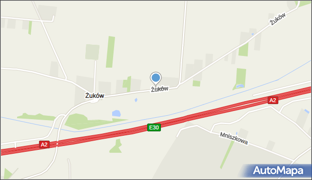 Żuków gmina Grodzisk Mazowiecki, Żuków, mapa Żuków gmina Grodzisk Mazowiecki