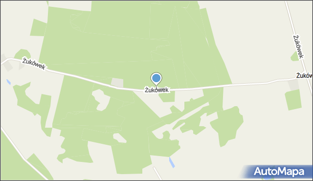 Żukówek gmina Tychowo, Żukówek, mapa Żukówek gmina Tychowo