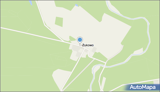 Żukowo gmina Czersk, Żukowo, mapa Żukowo gmina Czersk