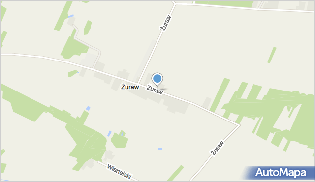 Żuraw gmina Brąszewice, Żuraw, mapa Żuraw gmina Brąszewice