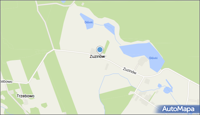 Zuzinów, Zuzinów, mapa Zuzinów