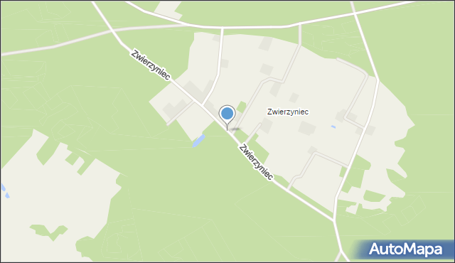 Biadaszka, Zwierzyniec, mapa Biadaszka