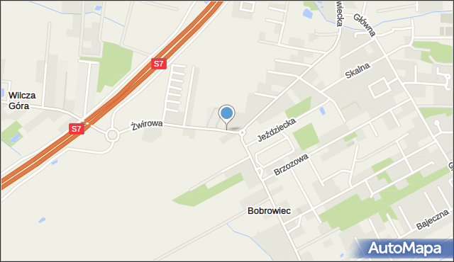 Bobrowiec gmina Piaseczno, Żwirowa, mapa Bobrowiec gmina Piaseczno