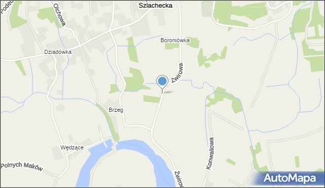 Dąbrowa Szlachecka, Żwirowa, mapa Dąbrowa Szlachecka