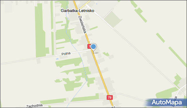 Garbatka-Letnisko, Zwoleńska, mapa Garbatka-Letnisko