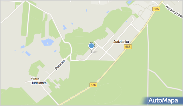 Hajnówka, Zwierzyniecka, mapa Hajnówka