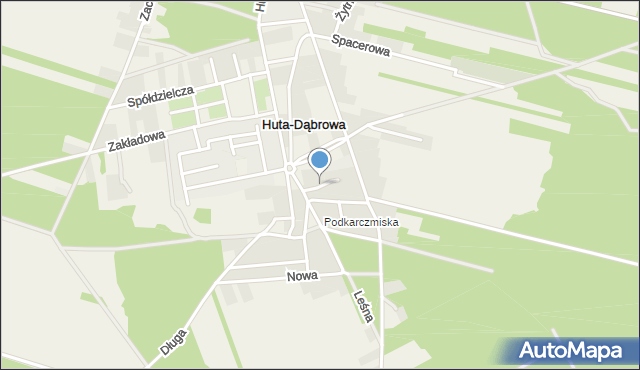 Huta-Dąbrowa, Żwirowa, mapa Huta-Dąbrowa