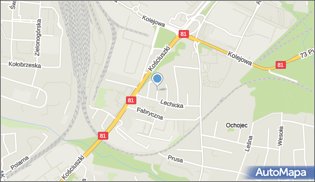 Katowice, Zwrotna, mapa Katowic