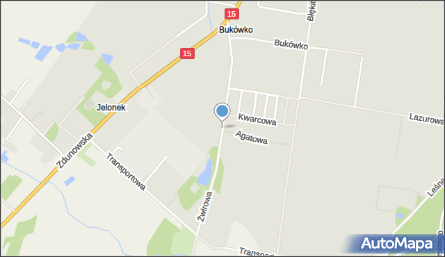 Krotoszyn, Żwirowa, mapa Krotoszyna