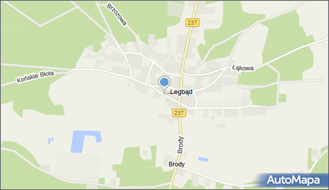 Legbąd, Żwirowa, mapa Legbąd