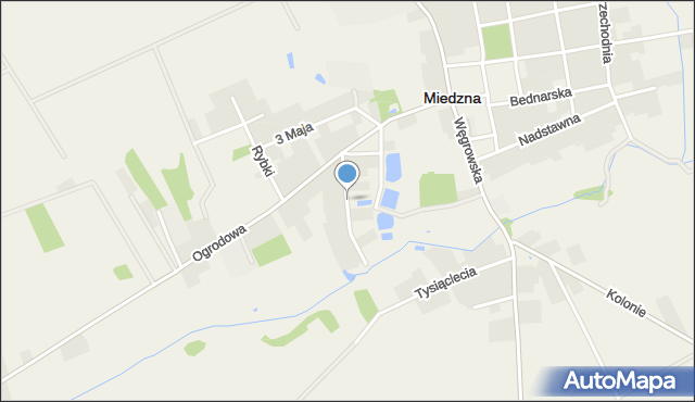 Miedzna, Zwycięstwa, mapa Miedzna