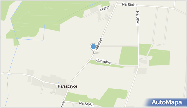 Parszczyce, Żwirowa, mapa Parszczyce