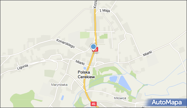 Polska Cerekiew, Zwycięstwa, mapa Polska Cerekiew