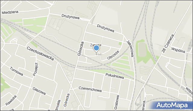 Poznań, Zwrotnicza, mapa Poznania