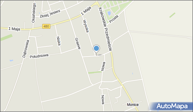Sieradz, Żwirowa, mapa Sieradz