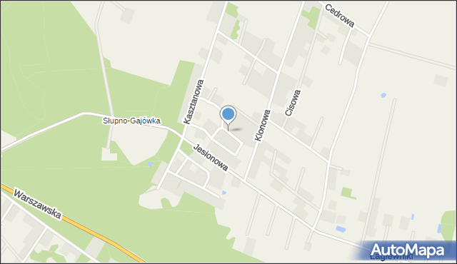 Słupno powiat płocki, Żwirowa, mapa Słupno powiat płocki