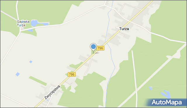 Turza gmina Łazy, Zwycięstwa, mapa Turza gmina Łazy