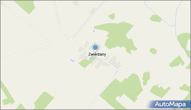 Zwierżany, Zwierżany, mapa Zwierżany