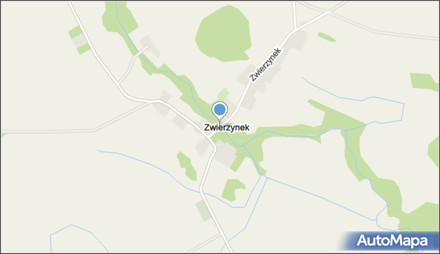 Zwierzynek gmina Węgorzyno, Zwierzynek, mapa Zwierzynek gmina Węgorzyno