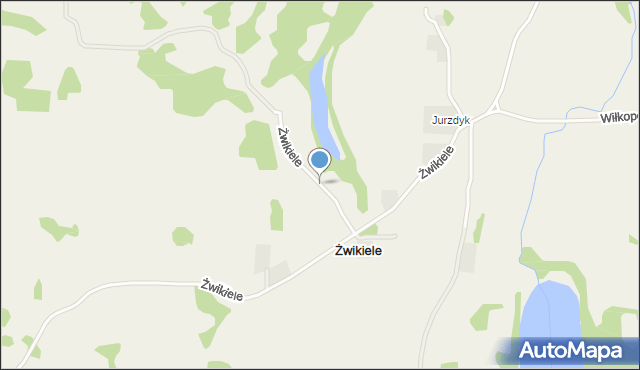 Żwikiele, Żwikiele, mapa Żwikiele